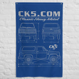 Blazer Blueprint Wall Flag