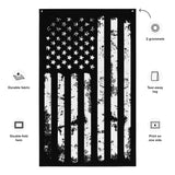 Distressed American Vertical Wall Flag