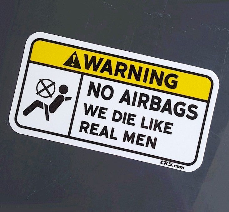 Decus Adesivo NO AIRBAG JDM Style: Made In Germany, Rimovibile, Antigraffio, 13x10cm (Scegli Il Colore)