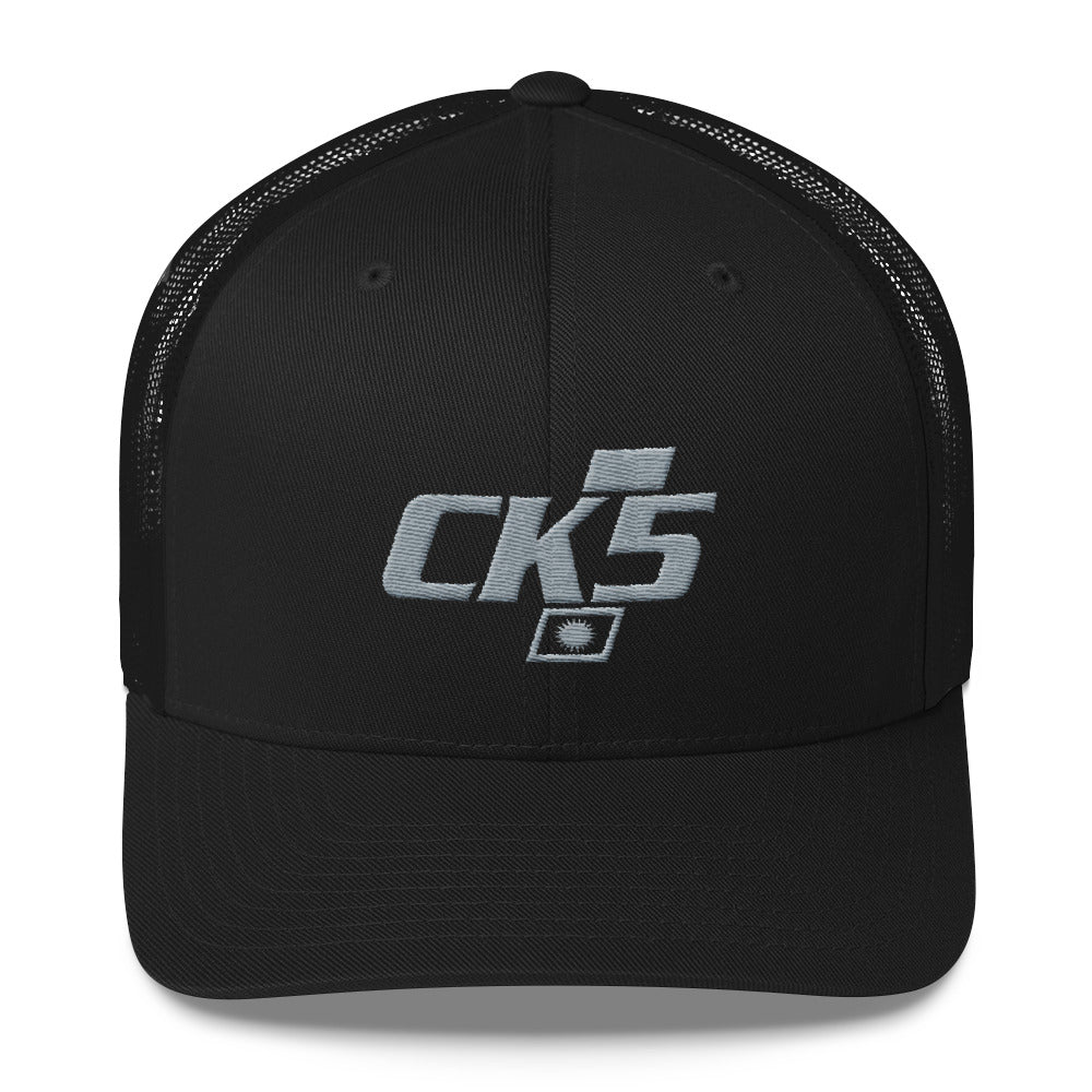 CK5 Embroidered Badge Trucker Cap (mid-profile)