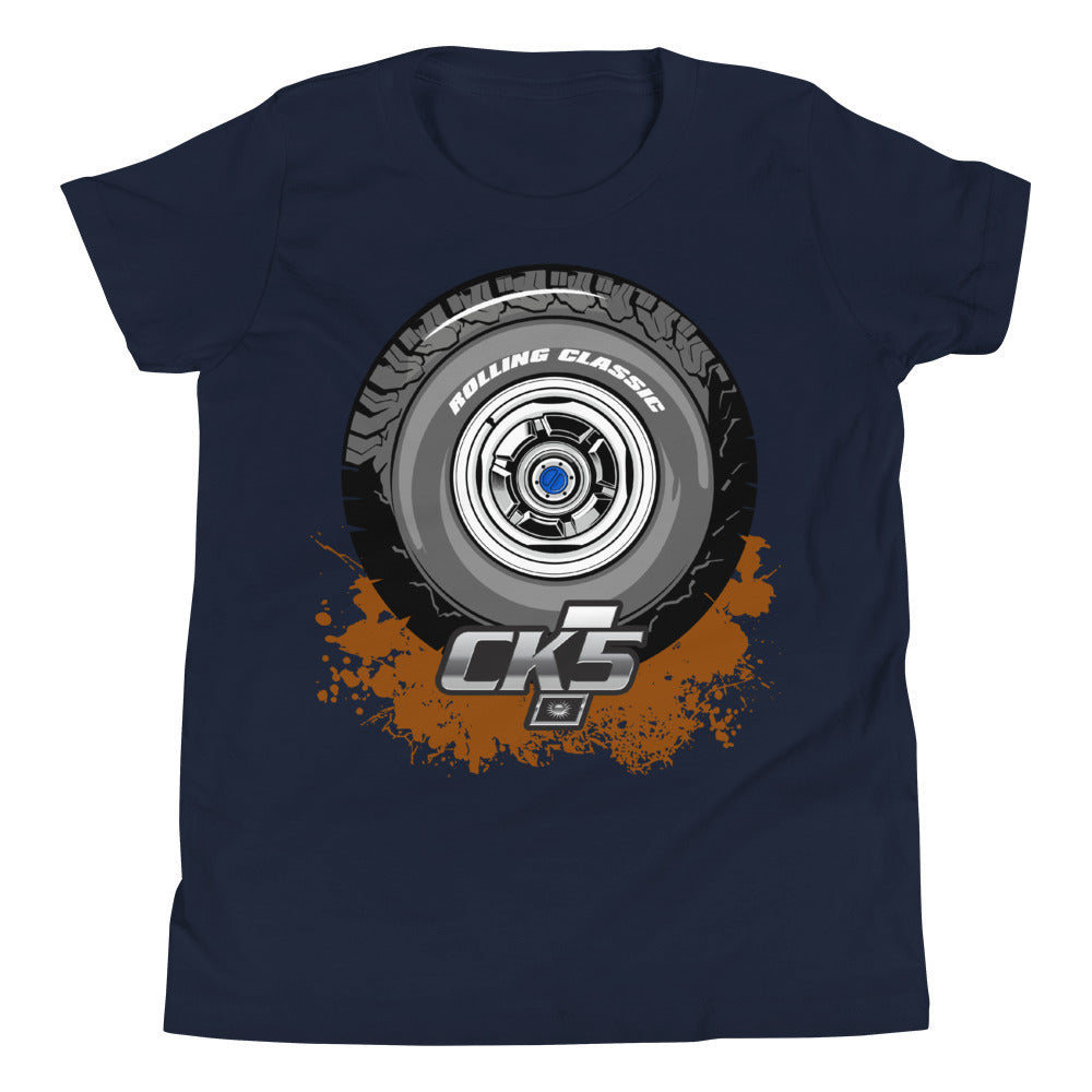 Rolling Classic Dog Dish Hubcap Youth T-Shirt