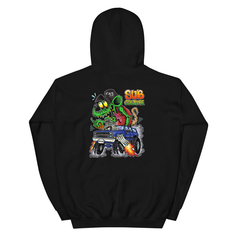 1983-88 Suburban Rat Fink Sub Culture Hooded Sweatshirt (two sided design)