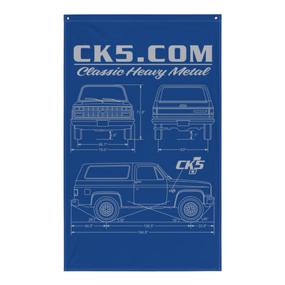 Blazer Blueprint Wall Flag