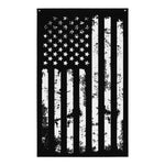 Distressed American Vertical Wall Flag