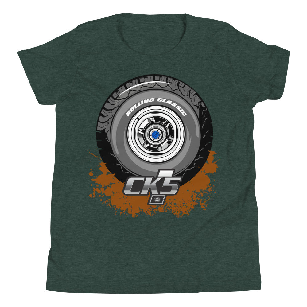 Rolling Classic Dog Dish Hubcap Youth T-Shirt