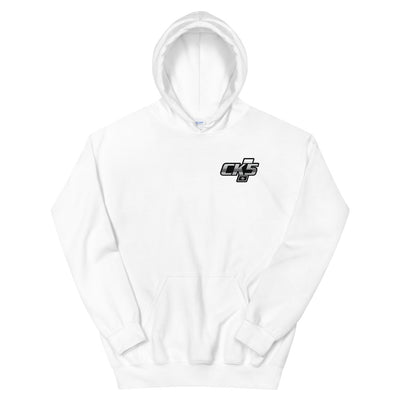 Rolling Classic Dog Dish Hubcap Hooded Sweatshirt (two sided design)
