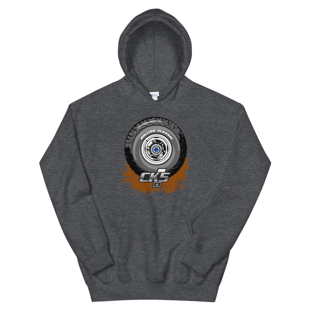 Rolling Classic Dog Dish Hubcap Hooded Sweatshirt