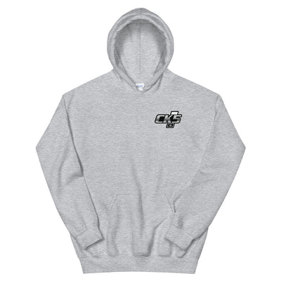 Rolling Classic Dog Dish Hubcap Hooded Sweatshirt (two sided design)