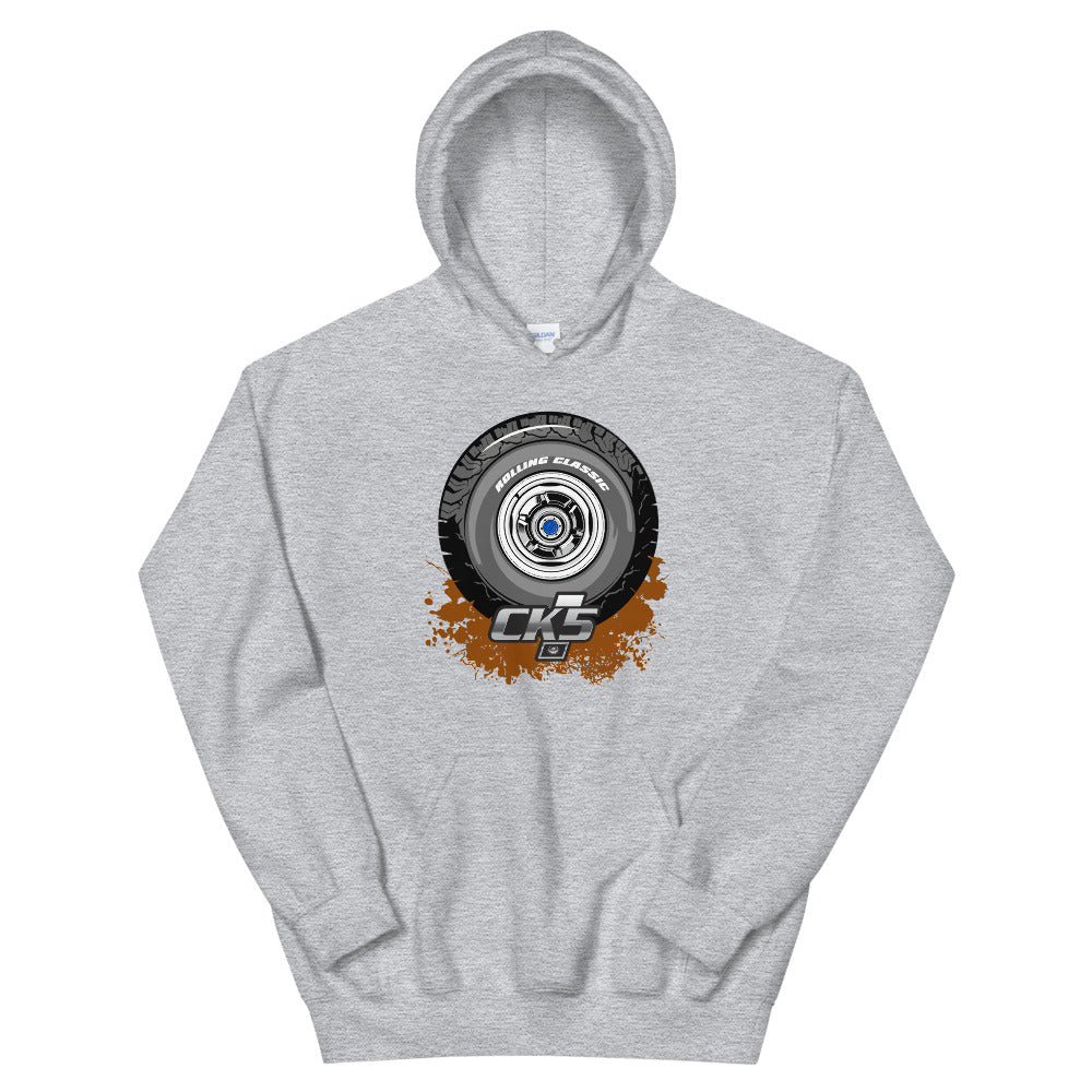 Rolling Classic Dog Dish Hubcap Hooded Sweatshirt