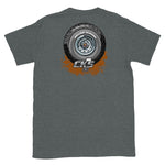 Rolling Classic Rally Wheel T-Shirt (two sided design)