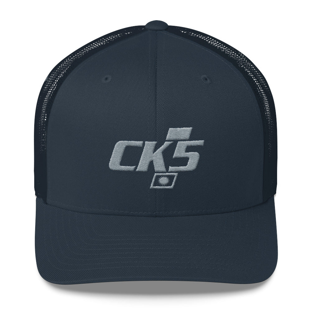 CK5 Embroidered Badge Trucker Cap (mid-profile)