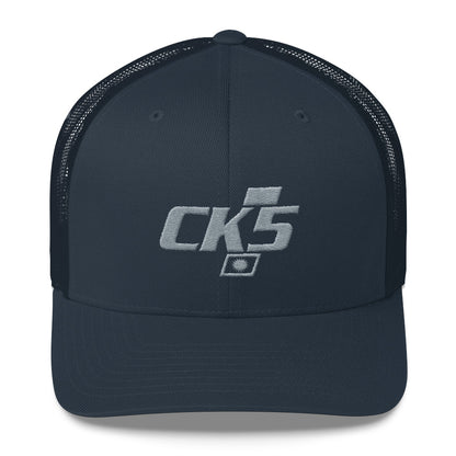 CK5 Embroidered Badge Trucker Cap (mid-profile)