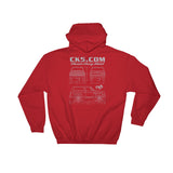 CK5 Blueprint Hooded Sweatshirt (two sided design)