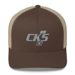 CK5 Embroidered Badge Trucker Cap (mid-profile)