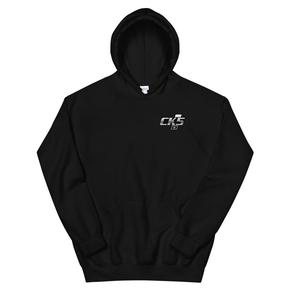 Rolling Classic Rally Wheel Hooded Sweatshirt (two sided design)