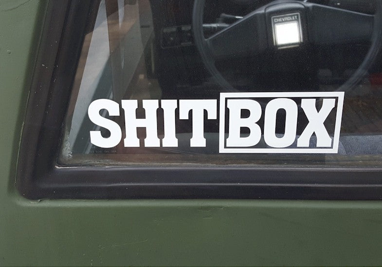SHIT BOX cut vinyl sticker